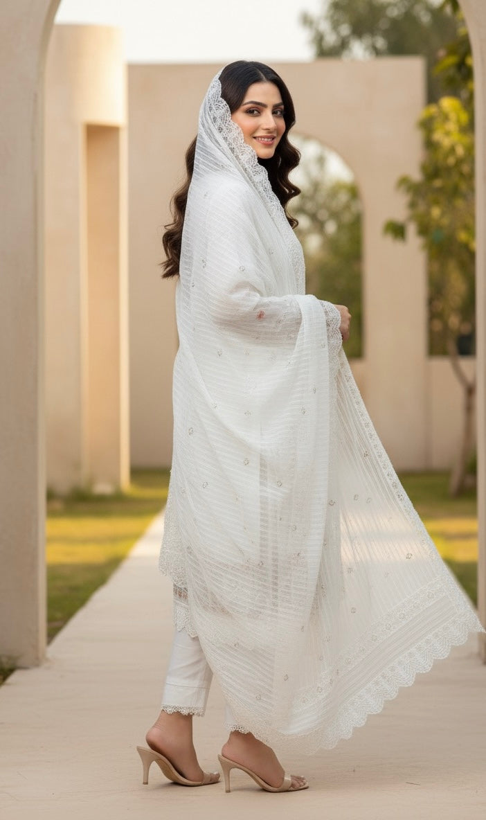 Woman 3pc suit with embroidered +handmade work best quality 🫶🏿