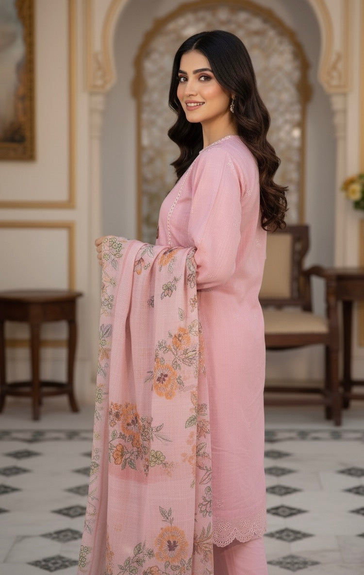 multi-colored floral embroidery (or a very high-quality )