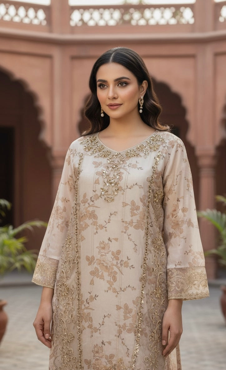 Woman 3pc suit with embroidered +handmade work best quality 🫶🏿