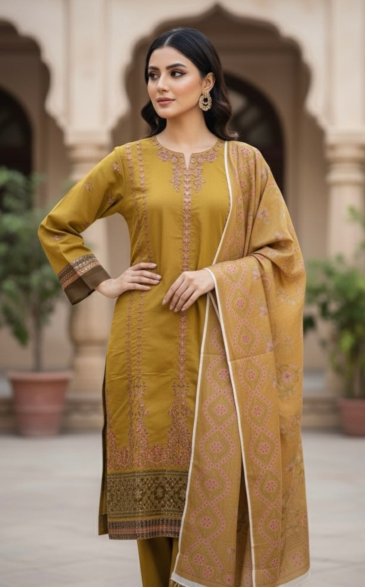 Elegant embroidery 3pc upgrade your look 🤌🏿