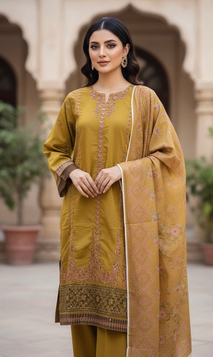 Elegant embroidery 3pc upgrade your look 🤌🏿