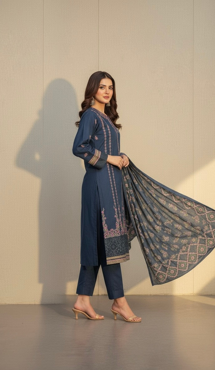 Elegant embroidery 3pc upgrade your look 🤌🏿