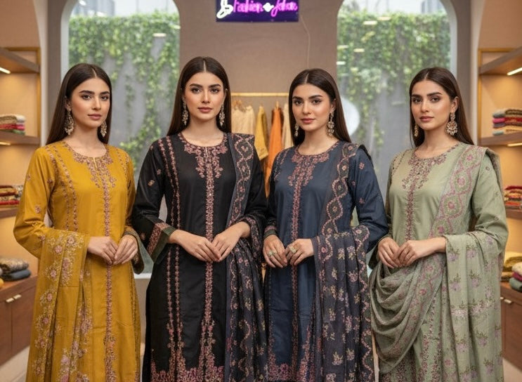 Elegant embroidery 3pc upgrade your look 🤌🏿