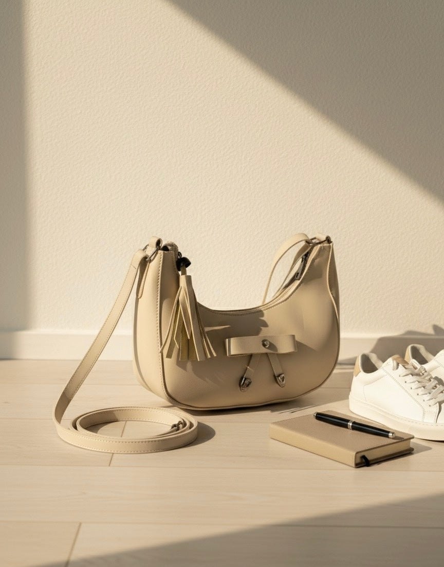 smooth, matte faux leather (or high-quality vegan leather) material.