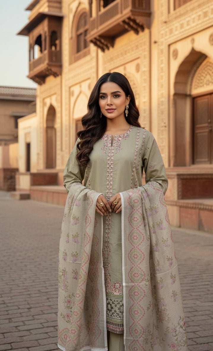 Elegant embroidery 3pc upgrade your look 🤌🏿