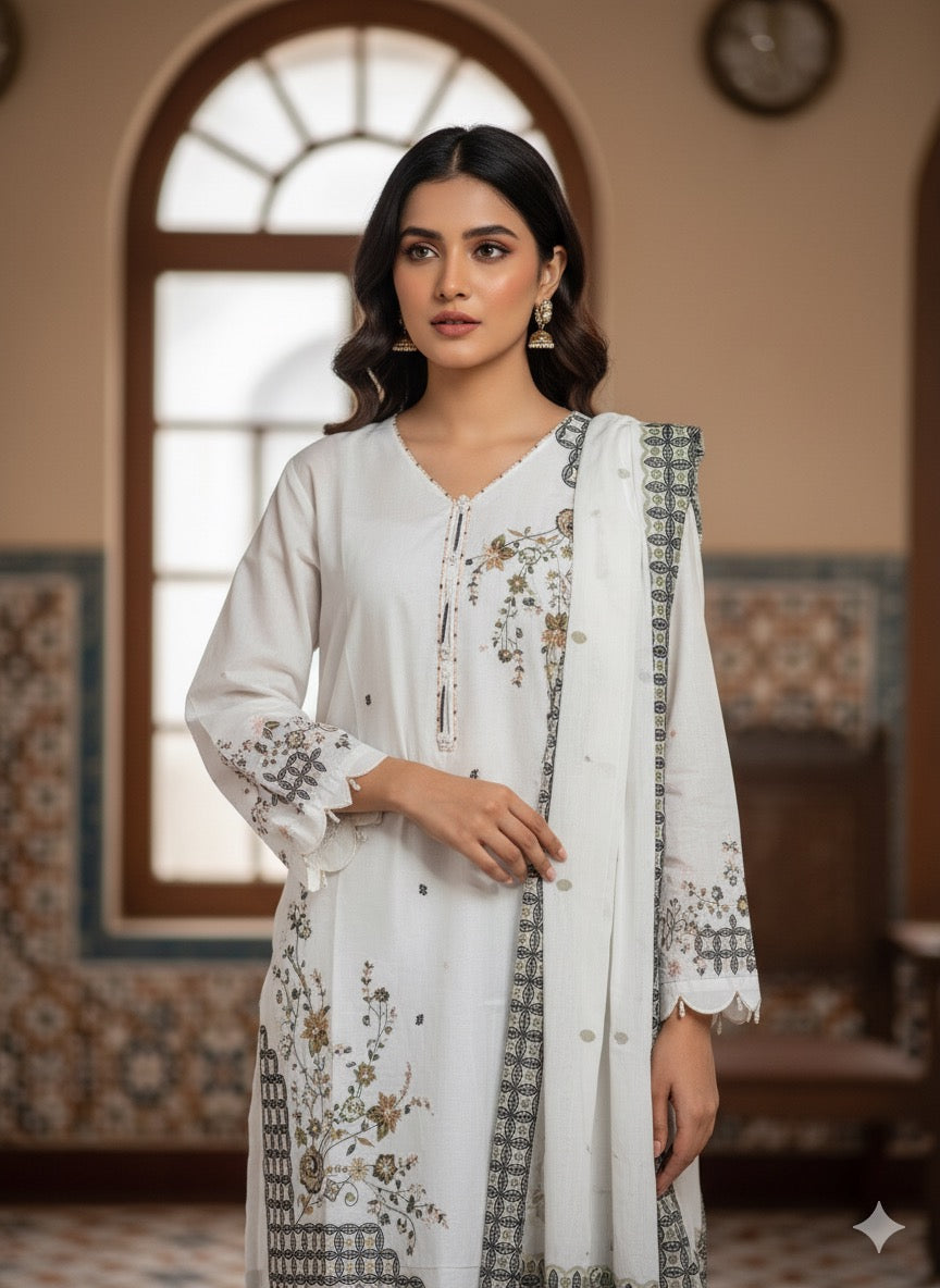 A sophisticated winter look with delicate craftsmanship — perfect for events,casual festive wear.